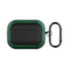 For AirPods Pro Leather Texture Earphone Protective Case(Black Green) - 1