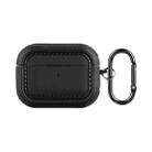 For AirPods Pro Leather Texture Earphone Protective Case(Black) - 1