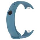 For Xiaomi Mi Band 8 Solid Color Stainless Steel Plug Replacement Watch Band (Blue) - 3