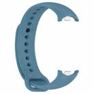 For Xiaomi Mi Band 8 Solid Color Stainless Steel Plug Replacement Watch Band (Blue) - 4