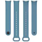 For Xiaomi Mi Band 8 Solid Color Stainless Steel Plug Replacement Watch Band (Blue) - 5