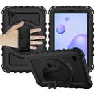 For Samsung Galaxy Tab A 8.4 (2020) 360 Degree Rotation PC + Silicone Shockproof Protective Case with Holder & Hand Strap & Neck Strap(Black) - 1