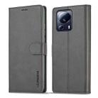 For Xiaomi 13 Lite LC.IMEEKE Calf Texture Horizontal Flip Leather Case(Grey) - 1