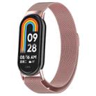 For Xiaomi Mi Band 8 Milanese Metal Watch Band(Rose Pink) - 1