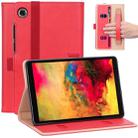 For Huawei MatePad T8 Retro Texture PU + TPU Horizontal Flip Leather Case with Holder & Card Slots & Hand Strap(Red) - 1