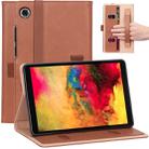 For Huawei MatePad T8 Retro Texture PU + TPU Horizontal Flip Leather Case with Holder & Card Slots & Hand Strap(Brown) - 1