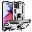 For Motorola Moto G Stylus 5G 2023 Shockproof TPU + PC Phone Case with Holder(Silver) - 1