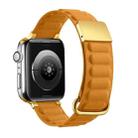 Magnetic Reverse Buckle Watch Band For Apple Watch Series 8&7 41mm / SE 2&6&SE&5&4 40mm / 3&2&1 38mm(Orange) - 1