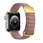 Magnetic Reverse Buckle Watch Band For Apple Watch Series 8&7 41mm / SE 2&6&SE&5&4 40mm / 3&2&1 38mm(Rose Gold) - 1