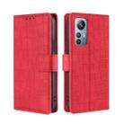 For Blackview A85 Skin Feel Crocodile Magnetic Clasp Leather Phone Case(Red) - 1