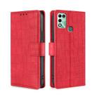 For Infinix Hot 11 Play Skin Feel Crocodile Magnetic Clasp Leather Phone Case(Red) - 1