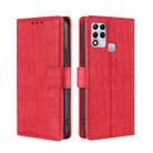 For Infinix Hot 11 Russian Skin Feel Crocodile Magnetic Clasp Leather Phone Case(Red) - 1