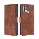 For Infinix Hot 11 Russian Skin Feel Crocodile Magnetic Clasp Leather Phone Case(Brown) - 1