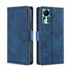 For Infinix Hot 11s NFC Skin Feel Crocodile Magnetic Clasp Leather Phone Case(Blue) - 1