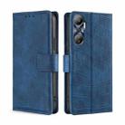 For Infinix Hot 20 4G Skin Feel Crocodile Magnetic Clasp Leather Phone Case(Blue) - 1