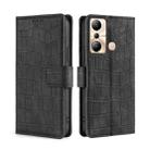 For Infinix Hot 20i Skin Feel Crocodile Magnetic Clasp Leather Phone Case(Black) - 1