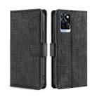 For Infinix Note 10 Pro Skin Feel Crocodile Magnetic Clasp Leather Phone Case(Black) - 1