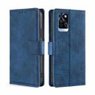 For Infinix Note 10 Pro Skin Feel Crocodile Magnetic Clasp Leather Phone Case(Blue) - 1