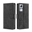 For Infinix Note 11 Skin Feel Crocodile Magnetic Clasp Leather Phone Case(Black) - 1