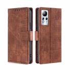 For Infinix Note 11 Skin Feel Crocodile Magnetic Clasp Leather Phone Case(Brown) - 1