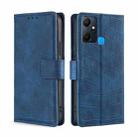 For Infinix Smart 6 Plus Skin Feel Crocodile Magnetic Clasp Leather Phone Case(Blue) - 1