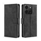 For Infinix Smart 7 Skin Feel Crocodile Magnetic Clasp Leather Phone Case(Black) - 1