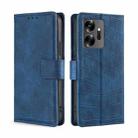 For Infinix Zero 20 Skin Feel Crocodile Magnetic Clasp Leather Phone Case(Blue) - 1