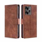 For Infinix Zero 20 Skin Feel Crocodile Magnetic Clasp Leather Phone Case(Brown) - 1