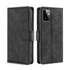 For Motorola Moto G Power 2023 Skin Feel Crocodile Magnetic Clasp Leather Phone Case(Black) - 1