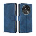 For OPPO Find X6 5G Skin Feel Crocodile Magnetic Clasp Leather Phone Case(Blue) - 1