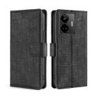 For Realme GT Neo5 Skin Feel Crocodile Magnetic Clasp Leather Phone Case(Black) - 1