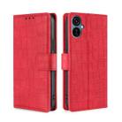 For Tecno Camon 19 Neo Skin Feel Crocodile Magnetic Clasp Leather Phone Case(Red) - 1