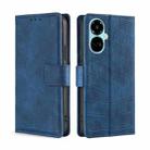 For Tecno Camon 19 / 19 Pro Skin Feel Crocodile Magnetic Clasp Leather Phone Case(Blue) - 1