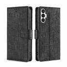 For Tecno Pova 3 Skin Feel Crocodile Magnetic Clasp Leather Phone Case(Black) - 1