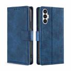 For Tecno Pova 3 Skin Feel Crocodile Magnetic Clasp Leather Phone Case(Blue) - 1