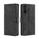For Tecno Pova Neo 2 Skin Feel Crocodile Magnetic Clasp Leather Phone Case(Black) - 1