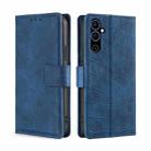 For Tecno Pova Neo 2 Skin Feel Crocodile Magnetic Clasp Leather Phone Case(Blue) - 1