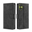 For Tecno Spark 9 Pro Skin Feel Crocodile Magnetic Clasp Leather Phone Case(Black) - 1