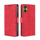 For Tecno Spark 9 Pro Skin Feel Crocodile Magnetic Clasp Leather Phone Case(Red) - 1