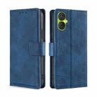 For Tecno Spark 9 Pro Skin Feel Crocodile Magnetic Clasp Leather Phone Case(Blue) - 1