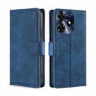 For Tecno Spark 10 Pro Skin Feel Crocodile Magnetic Clasp Leather Phone Case(Blue) - 1