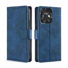 For Tecno Spark 10C Skin Feel Crocodile Magnetic Clasp Leather Phone Case(Blue) - 1