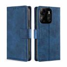 For Tecno Spark Go 2023 Skin Feel Crocodile Magnetic Clasp Leather Phone Case(Blue) - 1