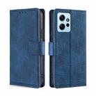 For Xiaomi Redmi Note 12 4G Global Skin Feel Crocodile Magnetic Clasp Leather Phone Case(Blue) - 1