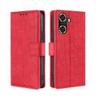 For Huawei Enjoy 60 Skin Feel Crocodile Magnetic Clasp Leather Phone Case(Red) - 1