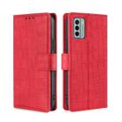 For Nokia G22 Skin Feel Crocodile Magnetic Clasp Leather Phone Case(Red) - 1