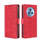 For Honor Magic5 Skin Feel Crocodile Magnetic Clasp Leather Phone Case(Red) - 1