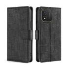 For Honor X5 4G Skin Feel Crocodile Magnetic Clasp Leather Phone Case(Black) - 1