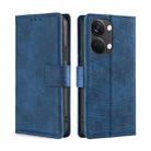 For OnePlus Ace 2V 5G Skin Feel Crocodile Magnetic Clasp Leather Phone Case(Blue) - 1