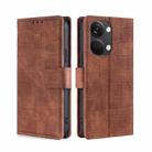 For OnePlus Ace 2V 5G Skin Feel Crocodile Magnetic Clasp Leather Phone Case(Brown) - 1